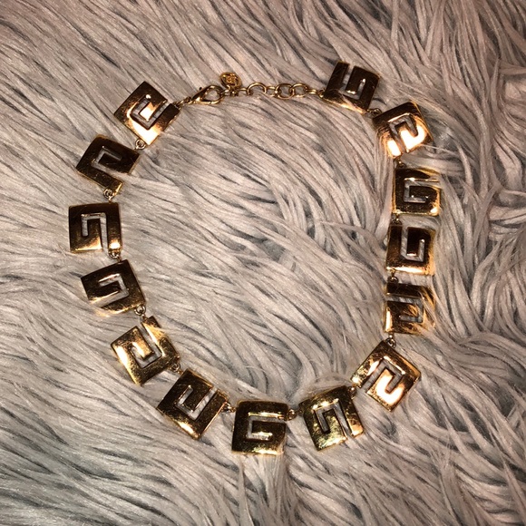 Givenchy Jewelry - Vtg Givenchy gold tone logo G necklace